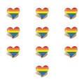 Gold Plated Rainbow Heart Shape Badge Pins LGBT Gay Pride Soft Hard Enamel Metal Lapel Pins